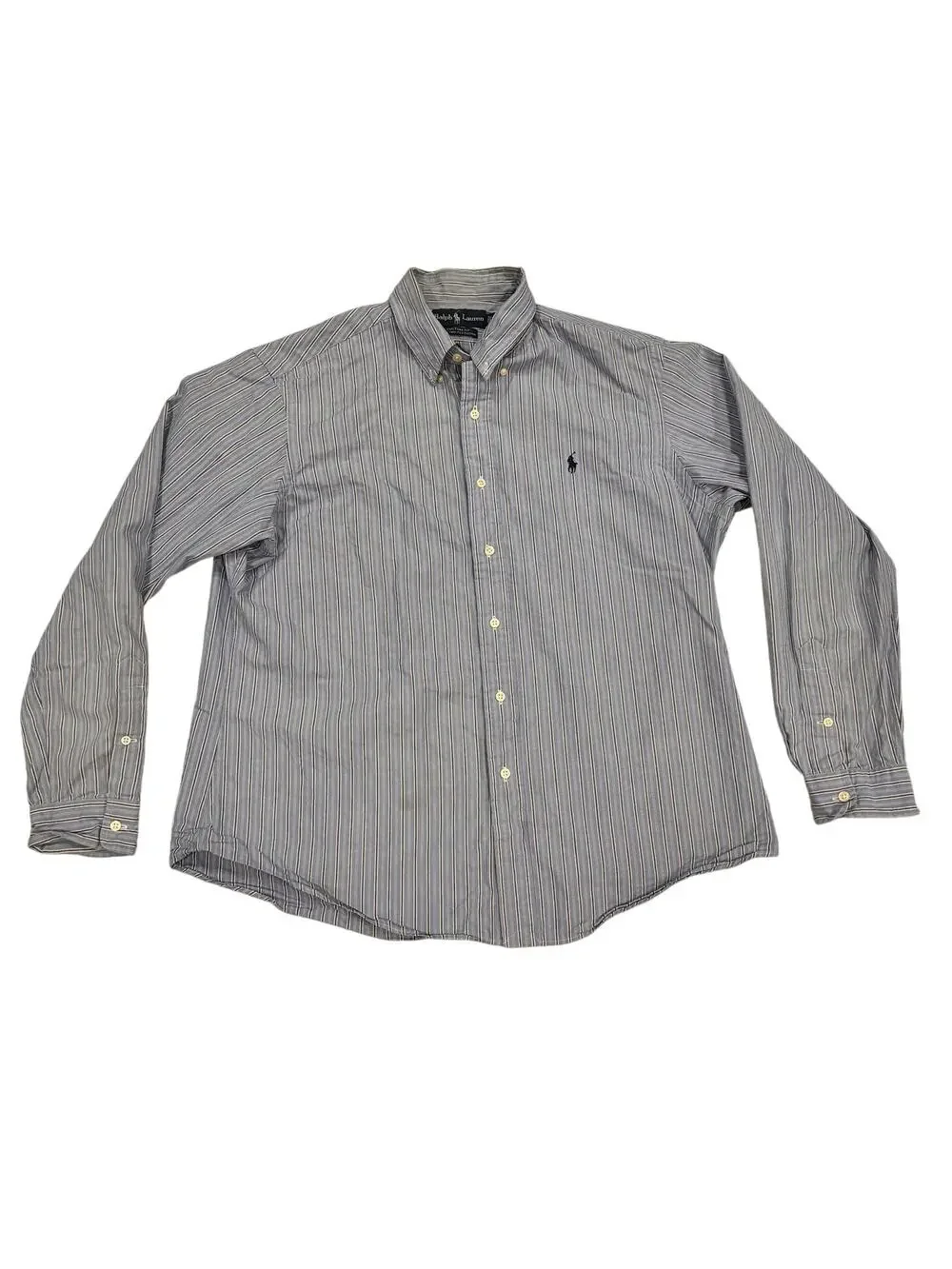 Polo Ralph Lauren Custom Fit 2-Ply Striped Button-Down Shirt Men XL